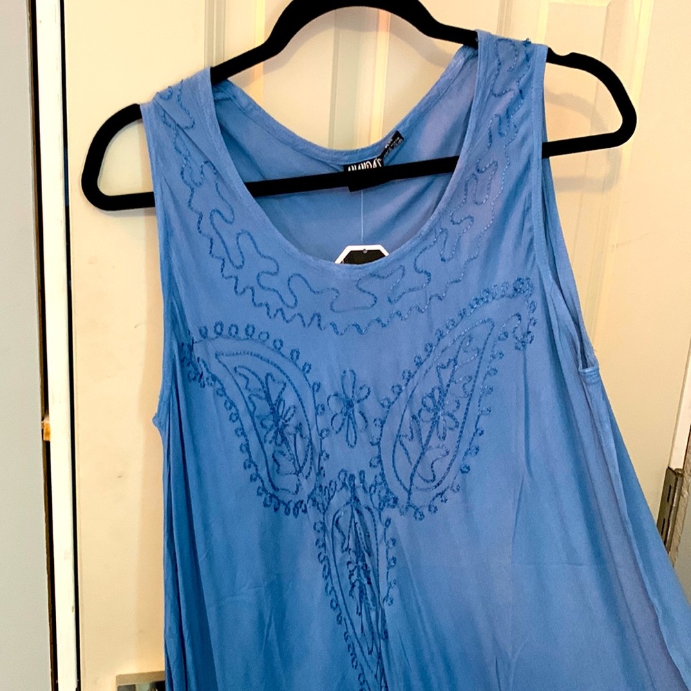 Breezy blue embroidered dress! 💙💙💙